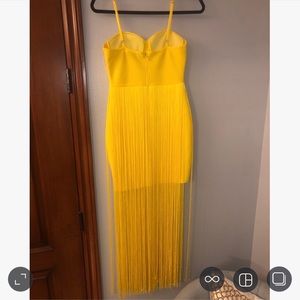Yellow fringe dress
